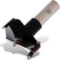 Tungsten-tipped hinge-bore bit