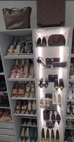 Perspex shelf storage