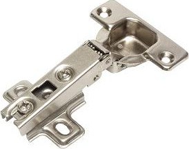 Full-overlay push-open hinge