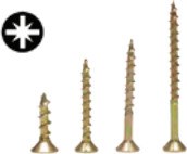 Pozi star-head chipboard screws
