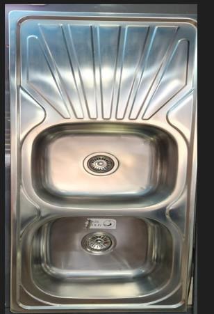 Inset drop-in double-bowl sink
